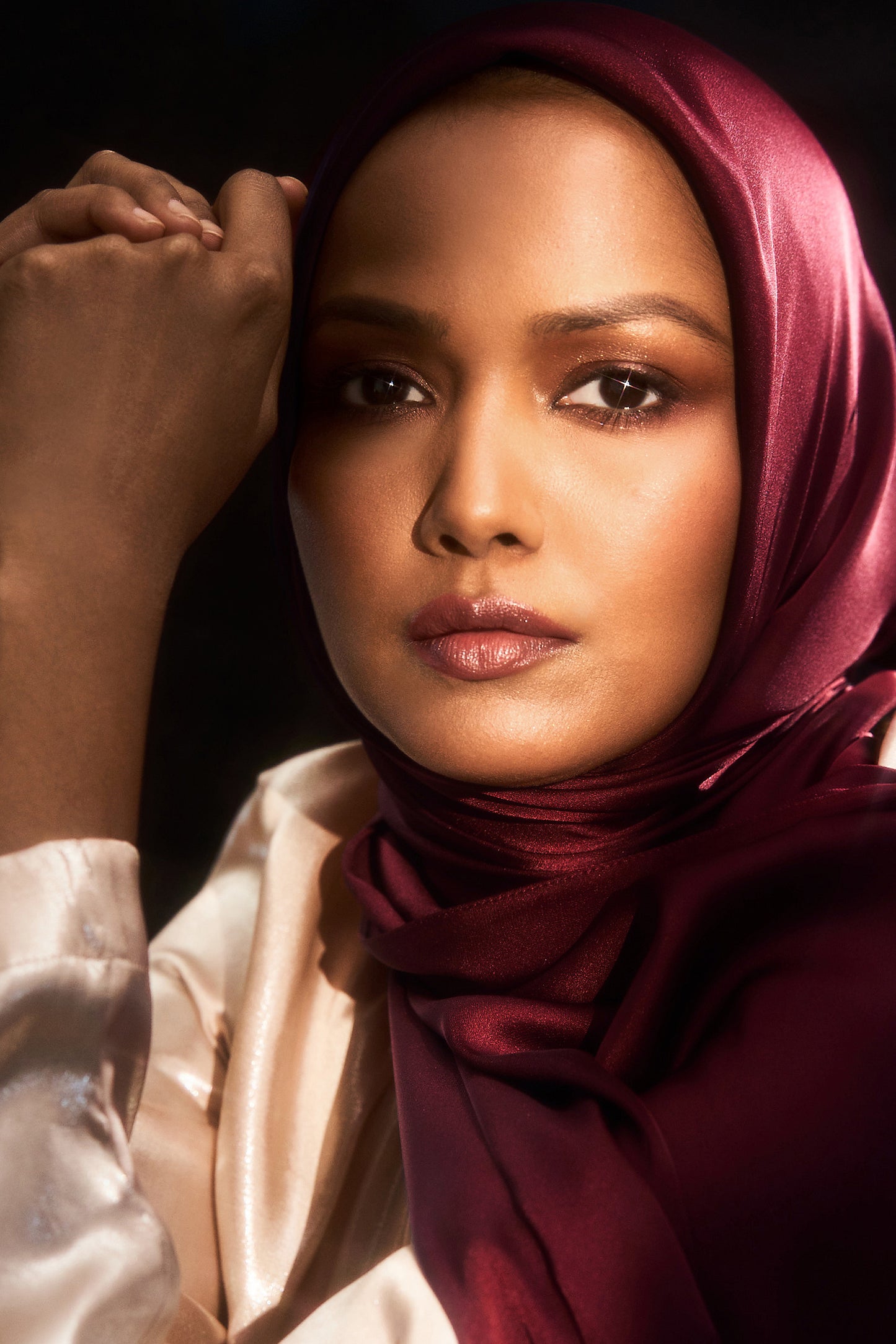 Perfect Satin Hijab - Bordeaux