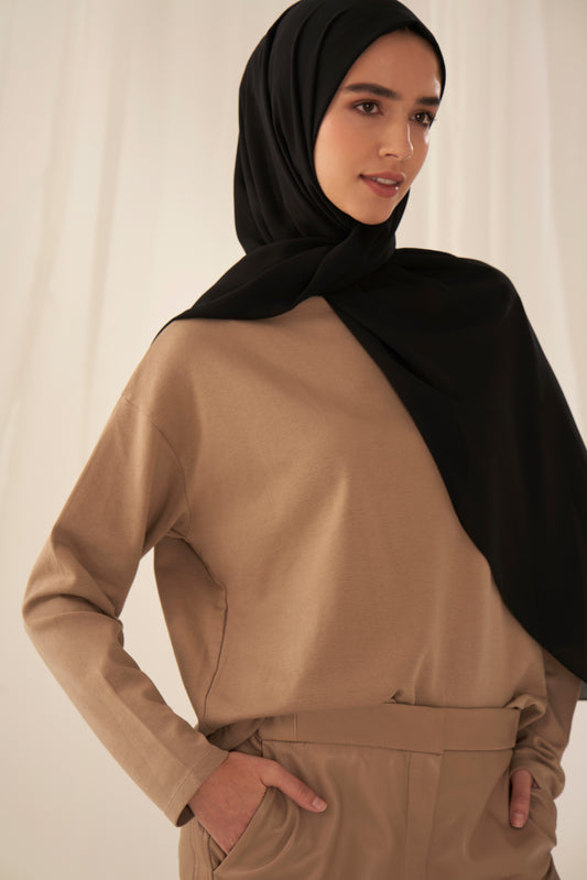Haute Hijab Tech Fabric Underscarf Black