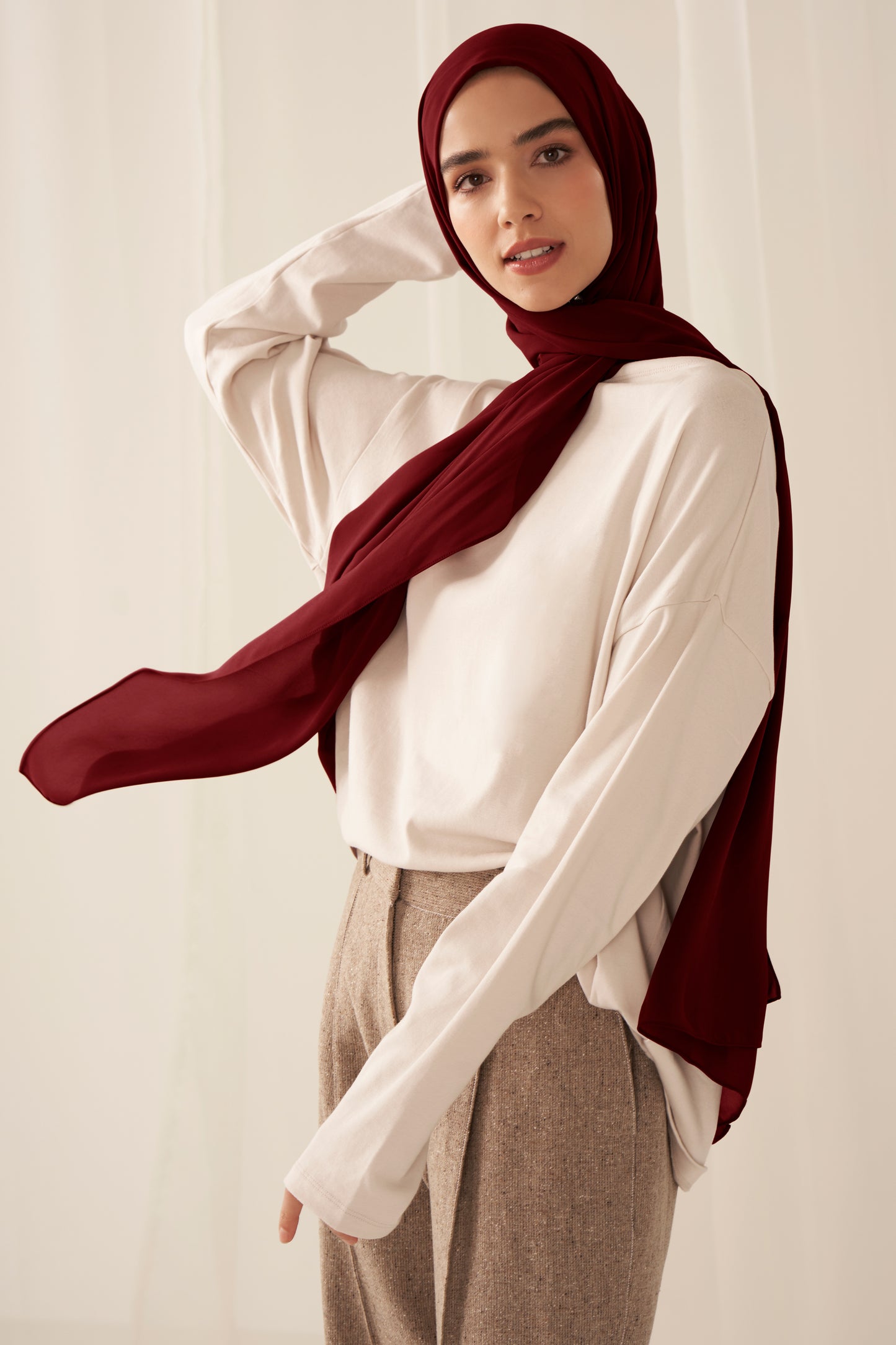 Everyday Chiffon Hijab - Bordeaux