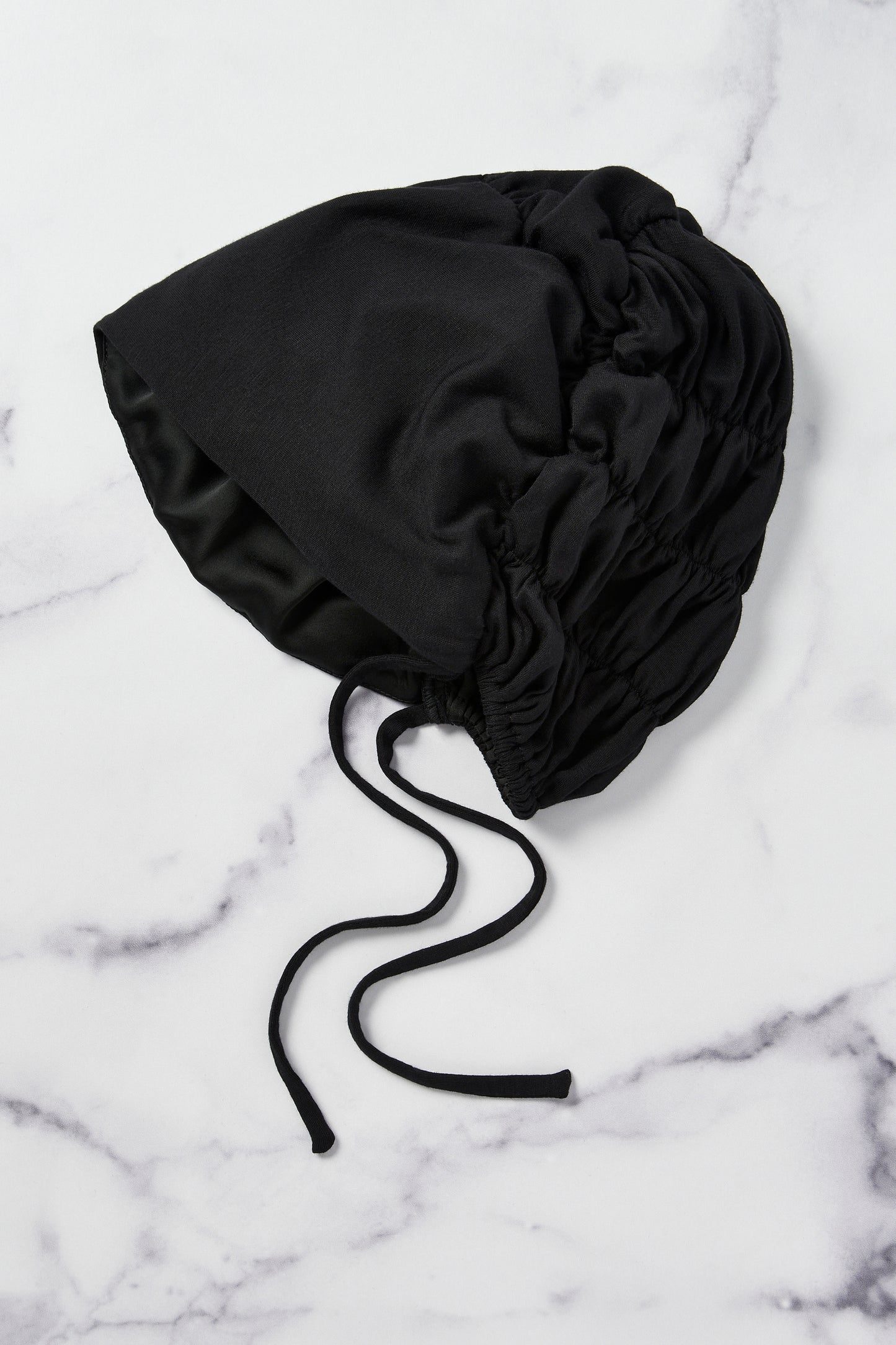 Silk-Blend Satin Underscarf - Black