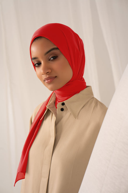 Everyday Chiffon Hijab - Cherry