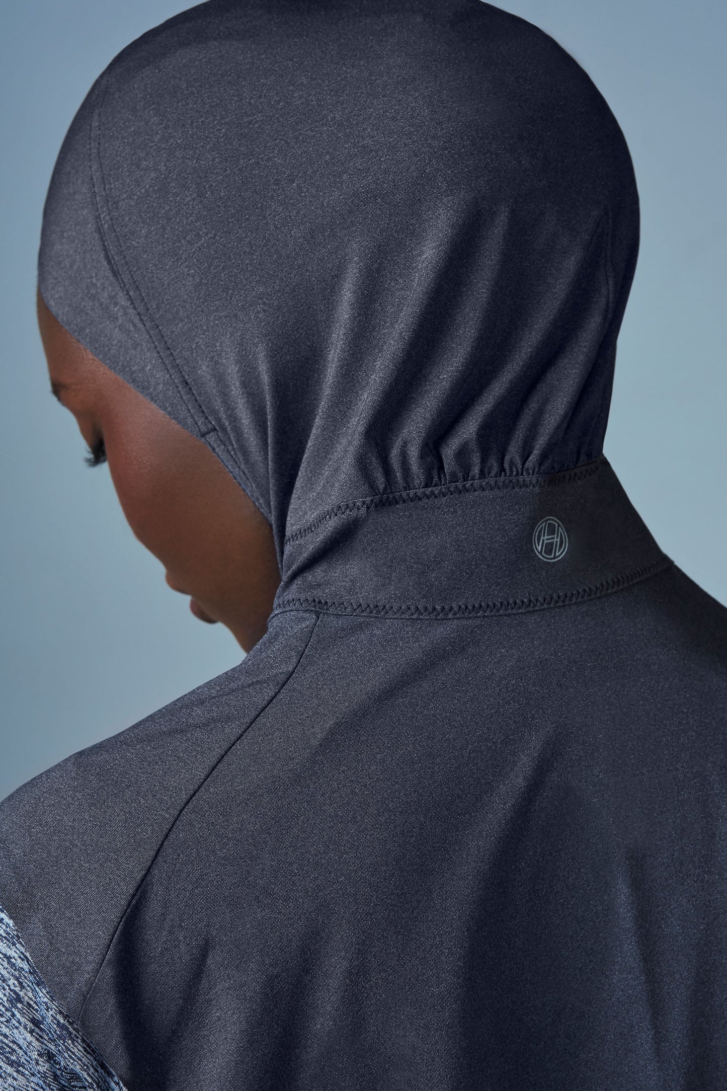 Criss–Cross Sport Hijab - Carbon