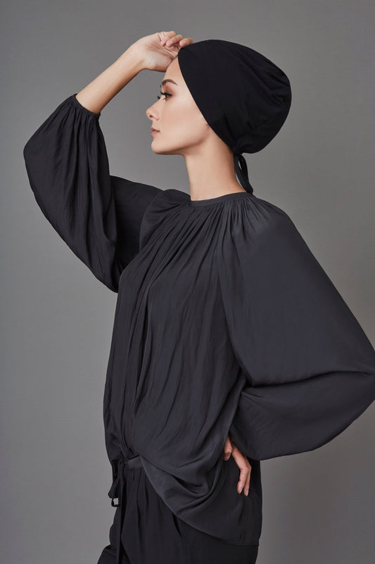 Criss–Cross Underscarf - Black (Original Pleat Back)