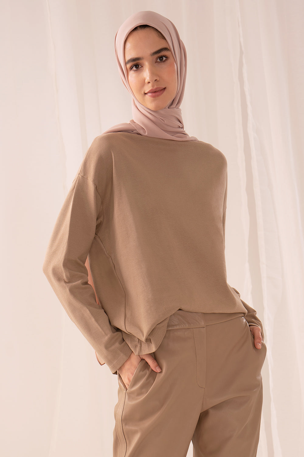 Recycled Chiffon Hijab - Dusty Mauve