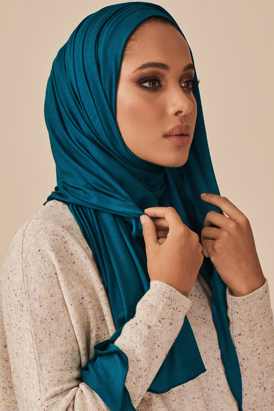 Premium Jersey Hijab - Cerulean