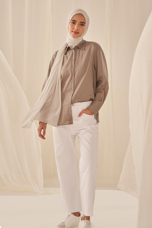 Recycled Chiffon Hijab - Pearl