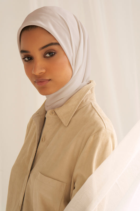 Recycled Chiffon Hijab - Pearl