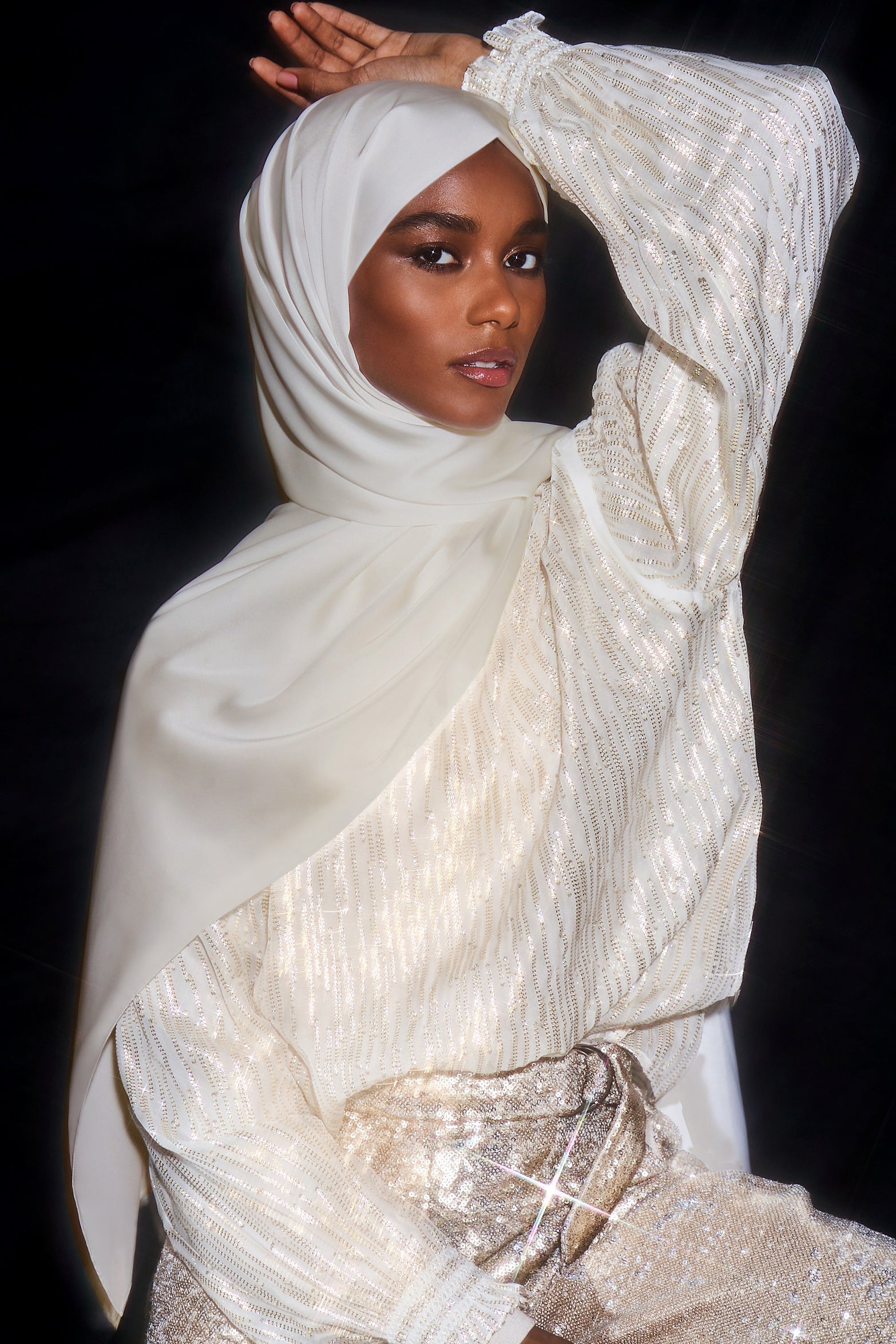 Ivory Satin Hijab Haute Hijab Ivory Satin Hijab Haute Hijab