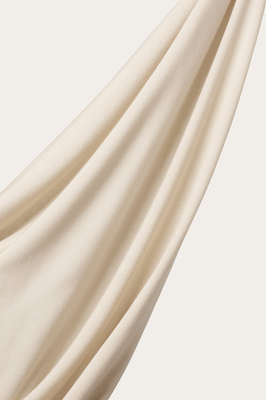 Bamboo Woven Hijab - Ivory