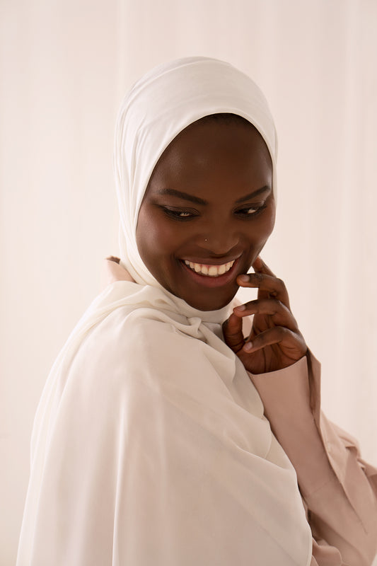 Recycled Chiffon Hijab - Ivory