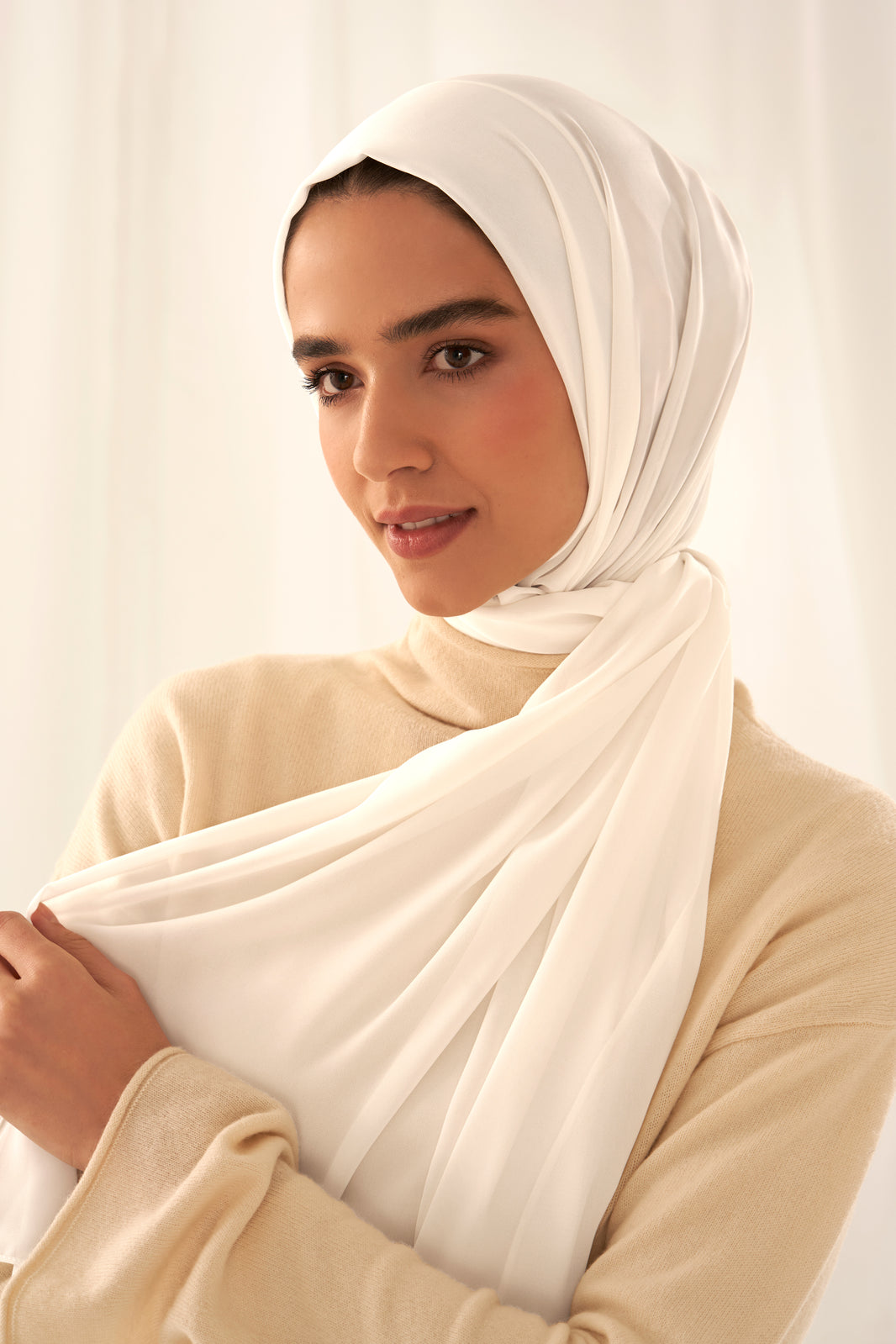 Ivory Luxe Chiffon Hijab