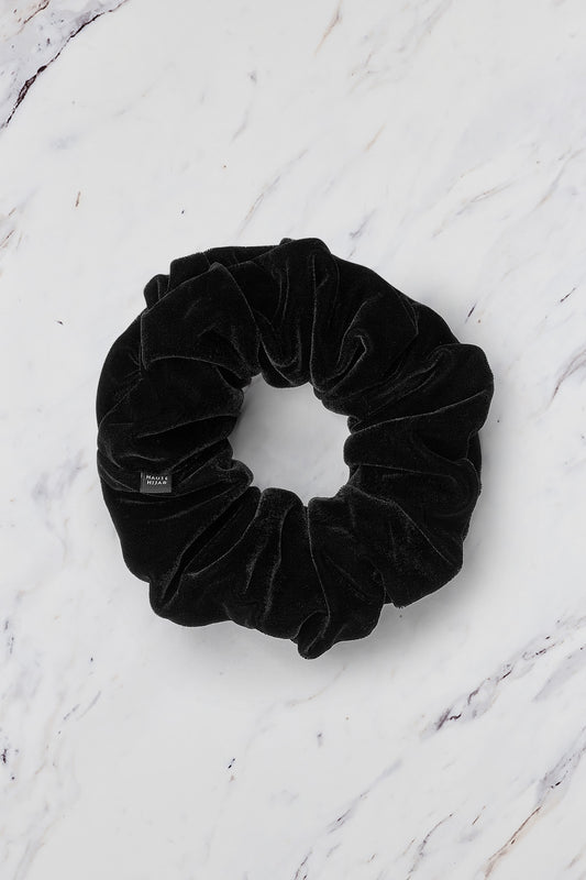 Large Velvet Shaping Scrunchie – Black