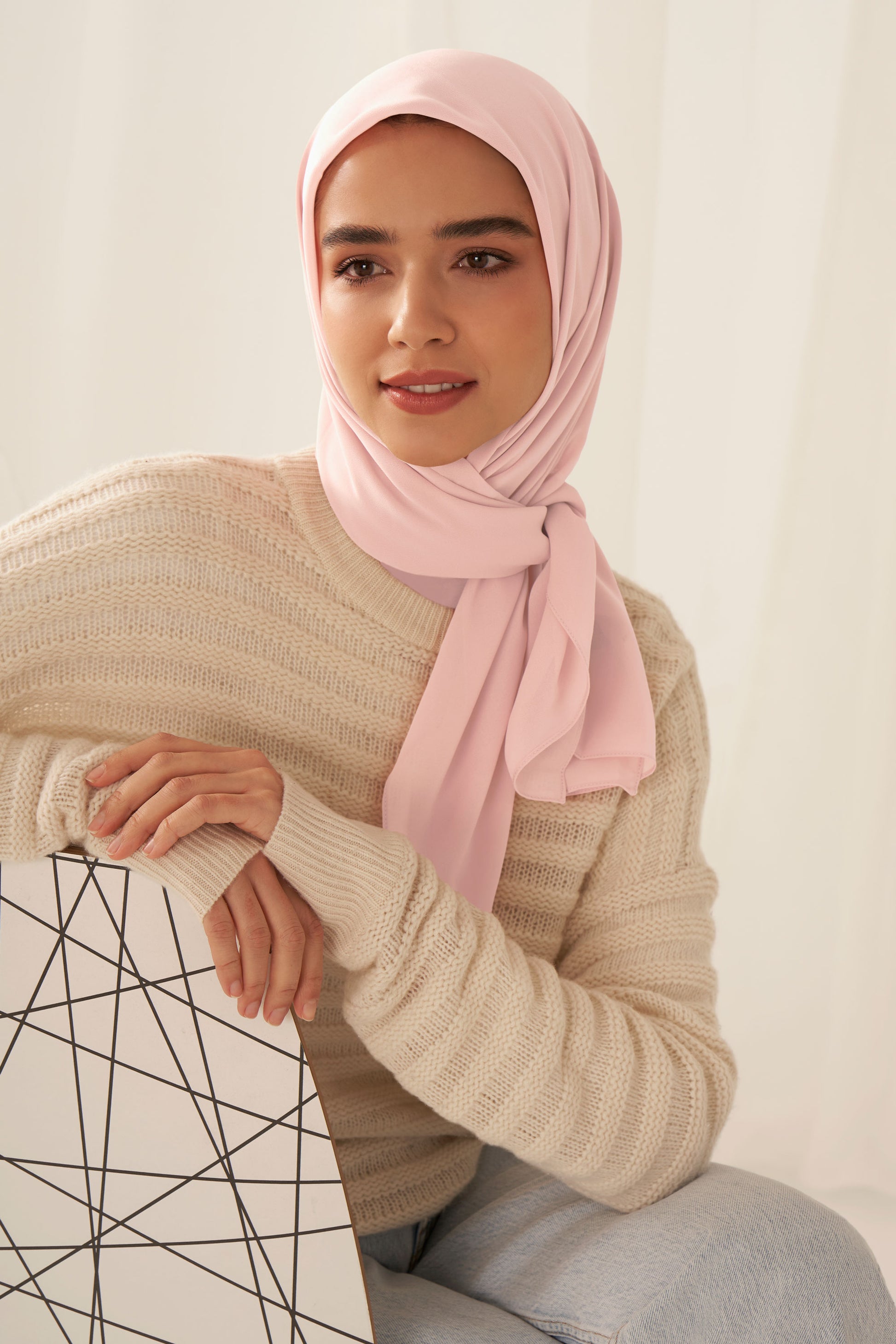 Pink Chiffon Hijab – Haute Hijab