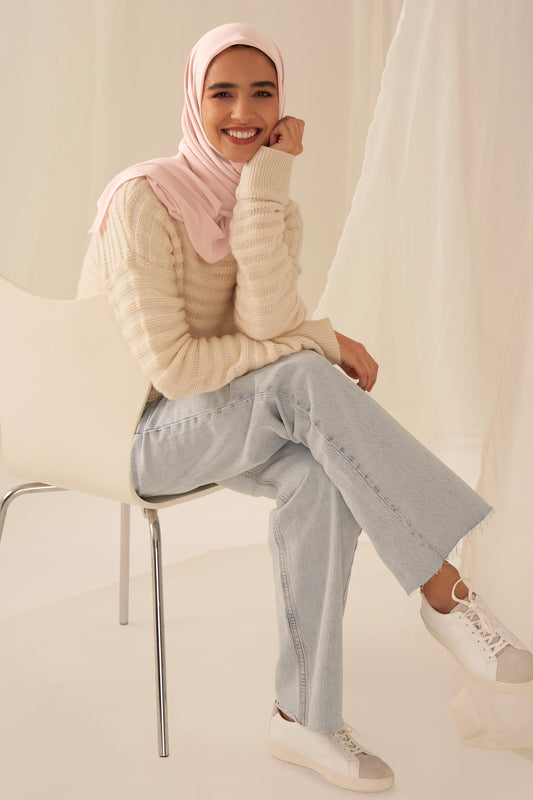 Recycled Chiffon Hijab - Ballet Slipper