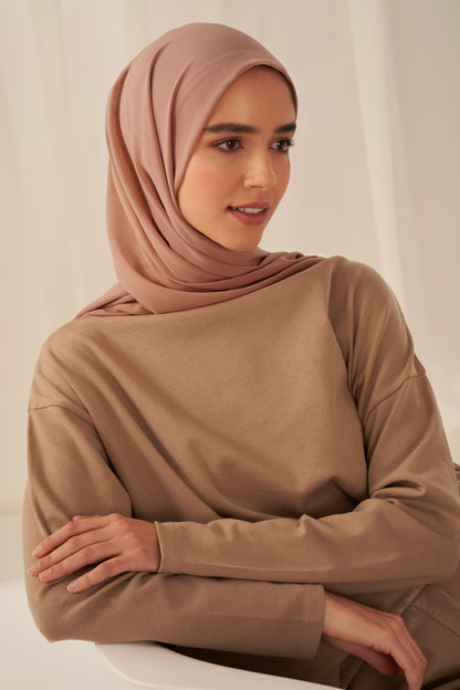 Recycled Chiffon Hijab - Rosewood