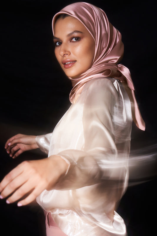 Perfect Satin Hijab - Rose Quartz