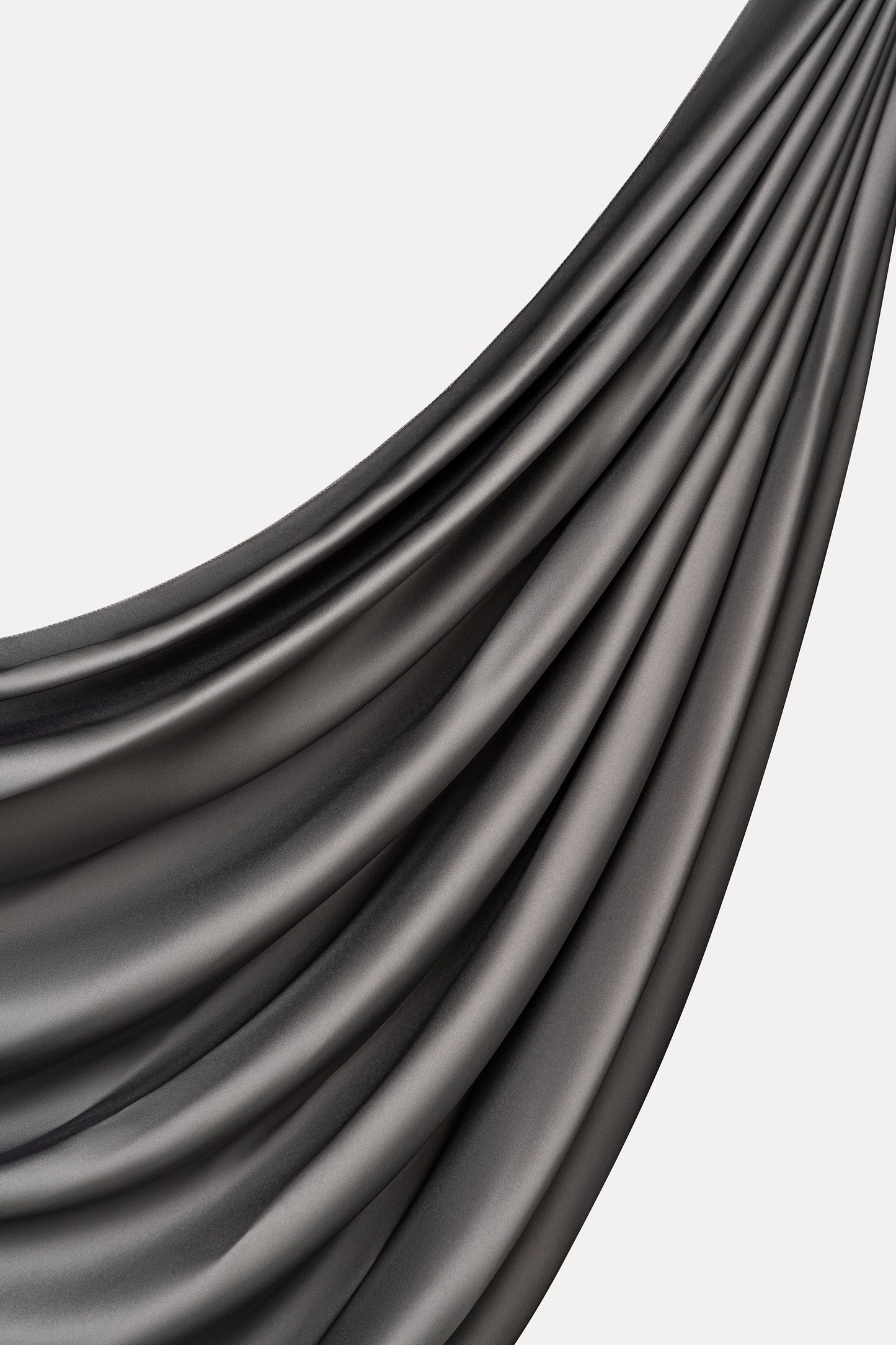 Perfect Satin Hijab - Gunmetal