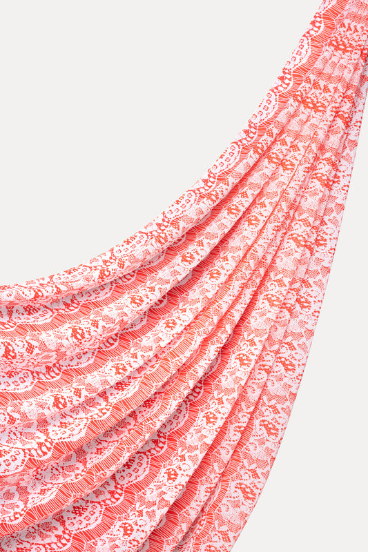 Lady in Red Hijab