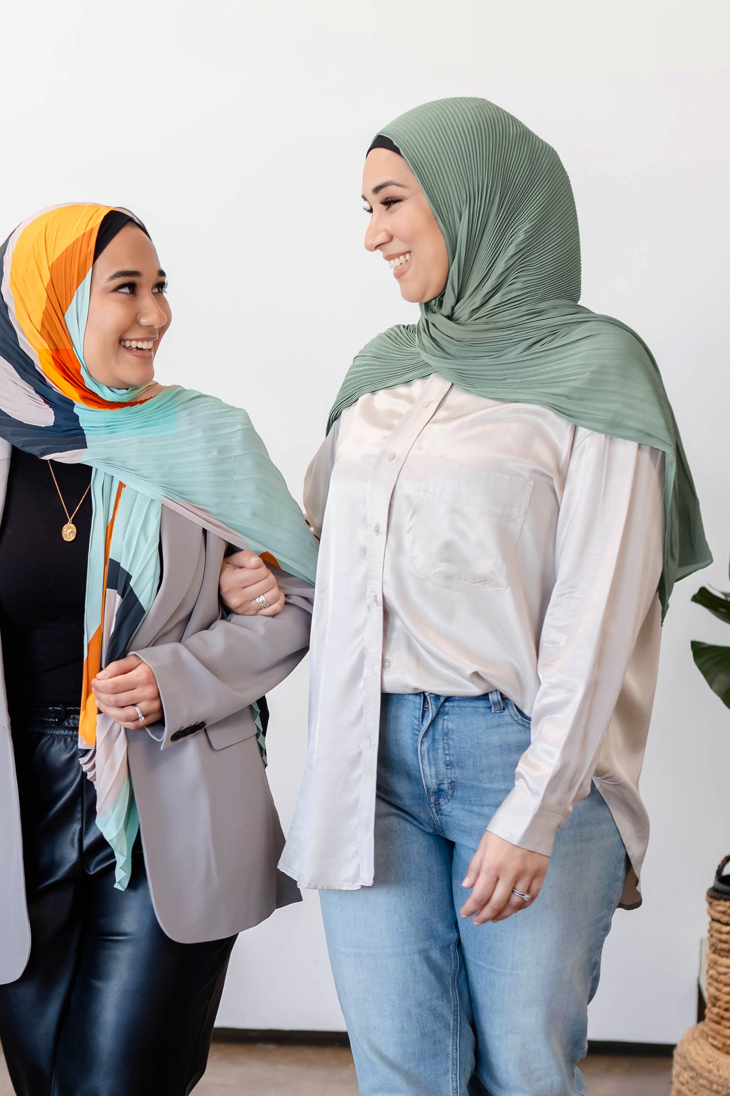 Cascade Pleat Hijab - Desert Sage