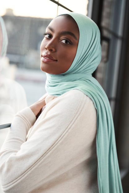 Premium Jersey Hijab - Sea Glass