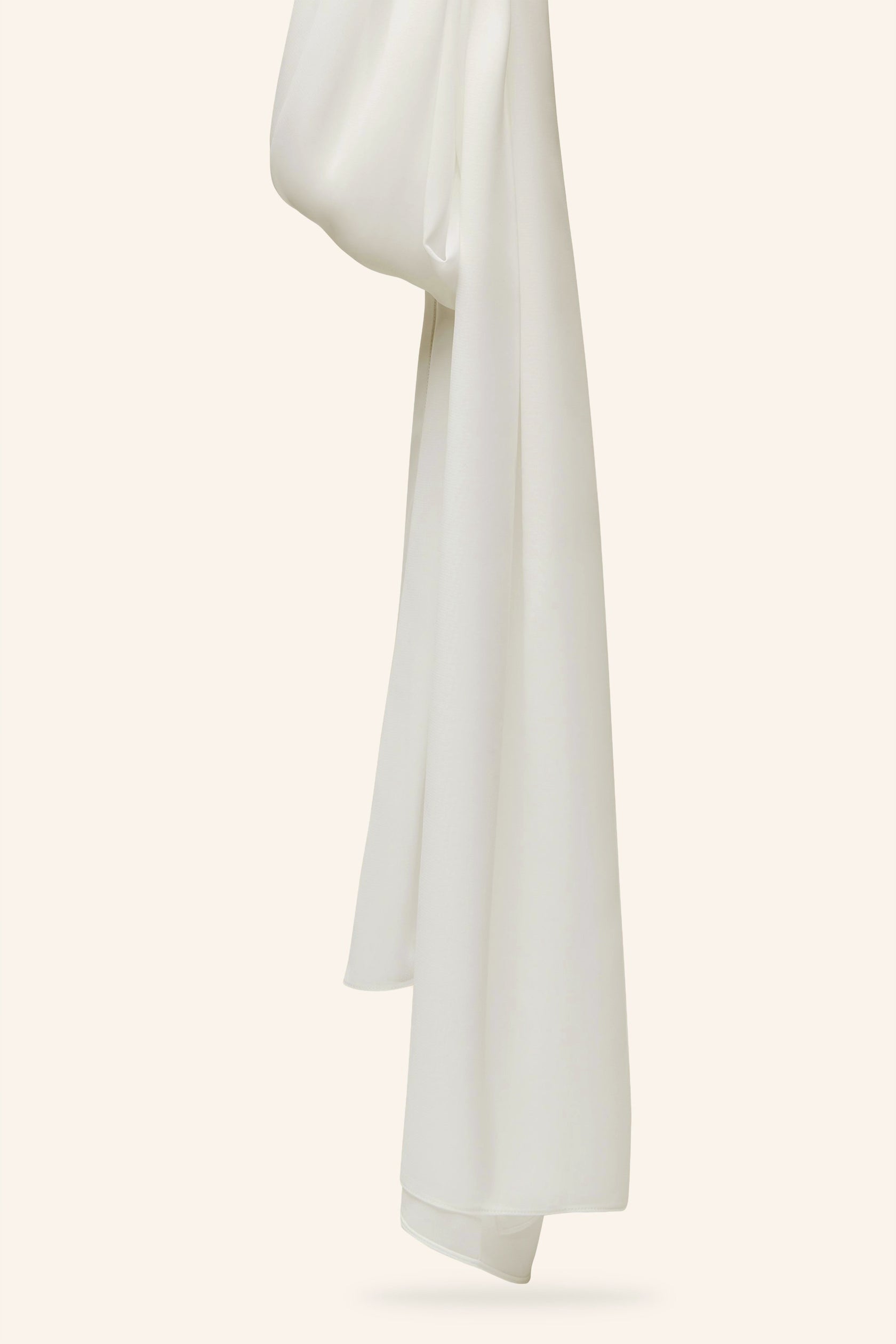 Ivory Silver Chiffon Hijab main image 1